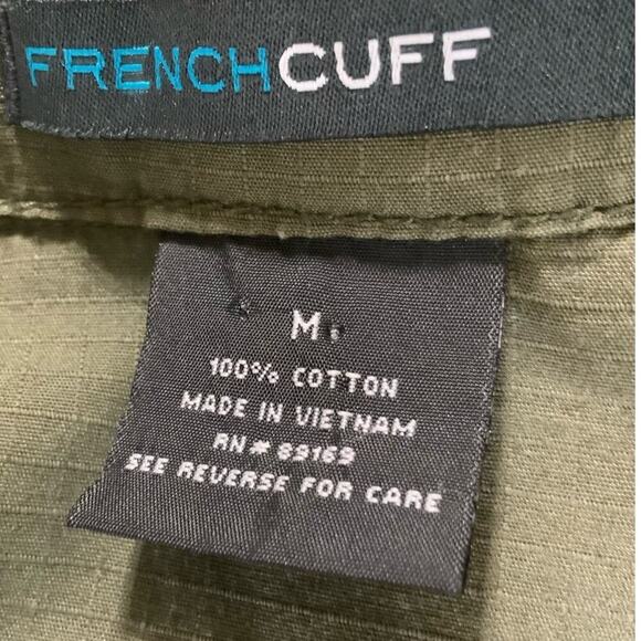 French Cuff Military Jacket Womens Size Medium Long Sleeves Pockets Green - Picture 8 of 8